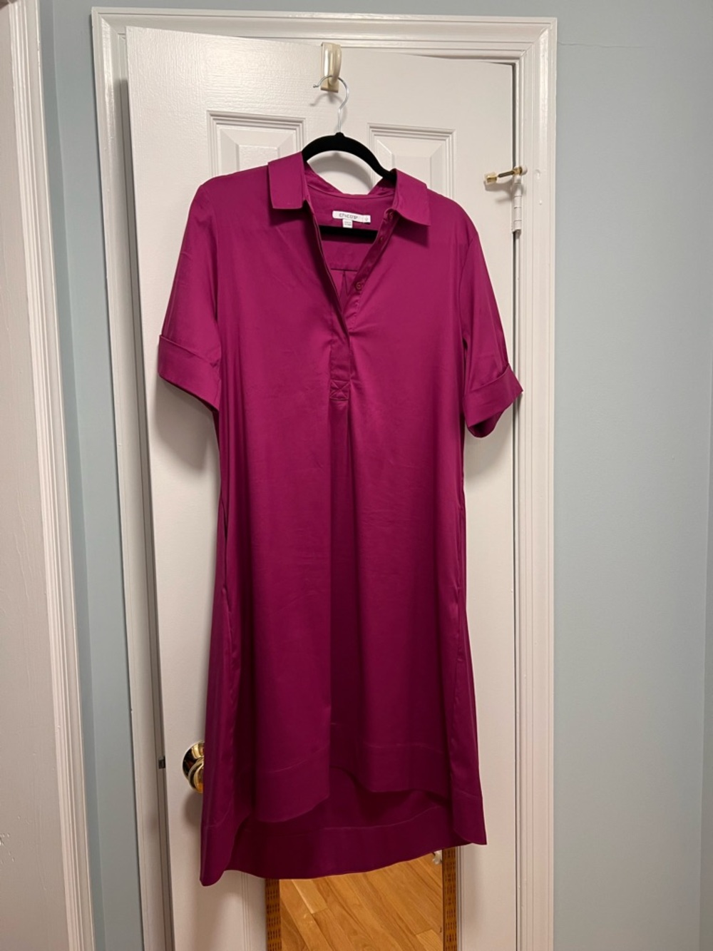 Chico's Bright Fuchsia Button-Front Shirt